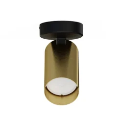 Mono enkel takspot - Svart/Messingfarget