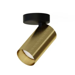 Mono enkel takspot - Svart/Messingfarget