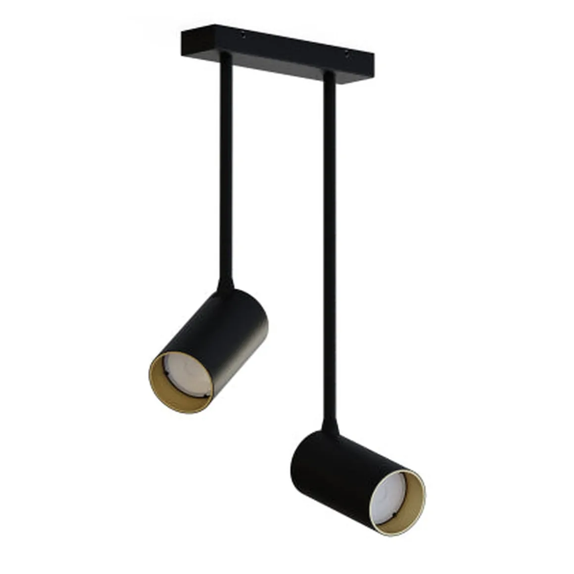 Mono lang dobbel takspot - Svart/Gullfarget