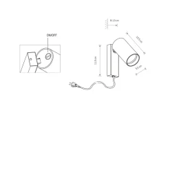Mono vegglampe - Svart