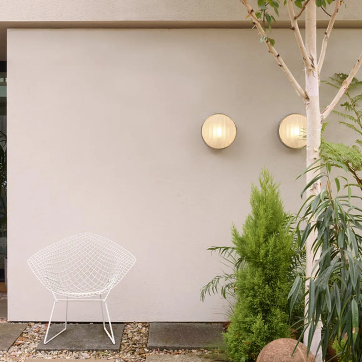 Montreal Round 300 vegglampe utendørs IP44 E27