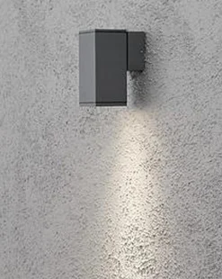 Monza vegglykt ned mørk grå