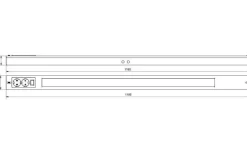 Namsen 1200 benkarmatur m/2 stikk 2700 Kelvin dimbar 26W - Hvit