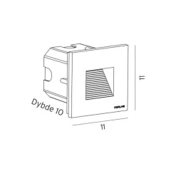 Namsos mini innfelt vegglampe