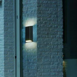 Nemi vegglampe utendørs opp/ned 2x4W IP65 3000K dimbar - Grafitt grå