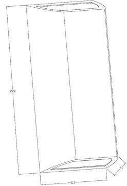 Nemi vegglampe utendørs opp/ned 2x4W IP65 3000K dimbar - Grafitt grå