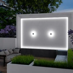 Netus vegglampe utendørs 8W IP65 - Mørk grå