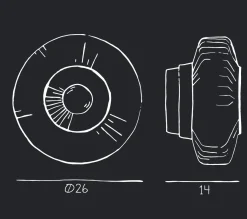 New Wave Optic 26 Wall Lamp - Smoke