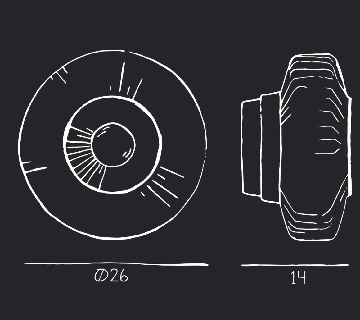 New Wave Optic 26 Wall Lamp - Rose