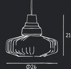 New Wave Optic takpendel - Smoke