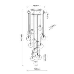 Nilos takpendel 17-lys