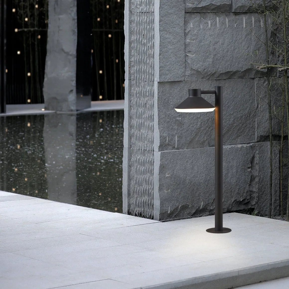 Ninnarella pullert utendørs 74 cm IP44 - Svart