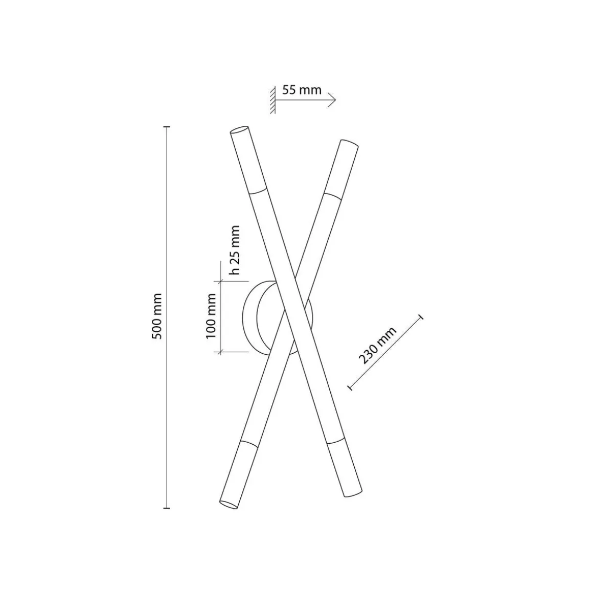 Noble tak/vegglampe 4-lys