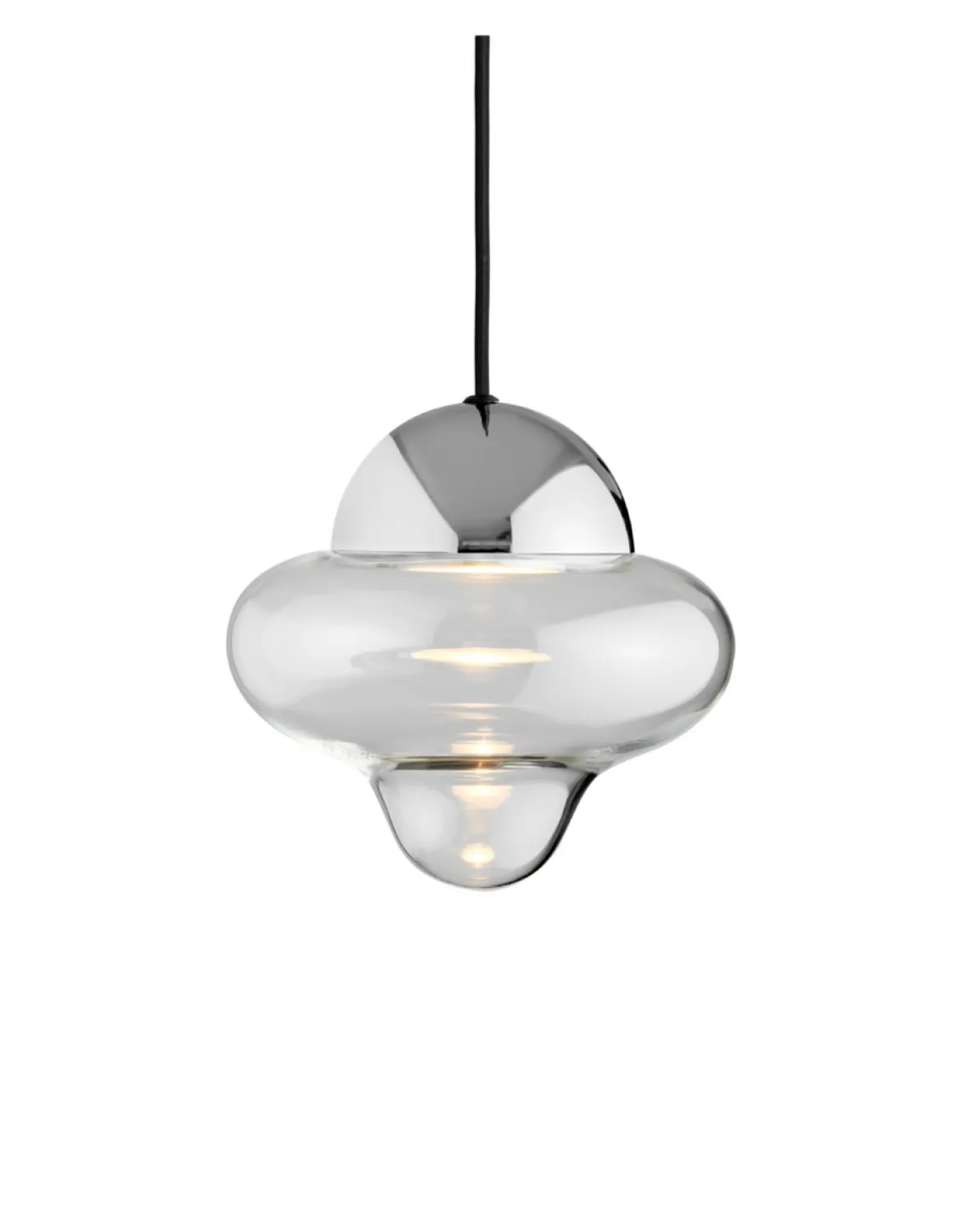 Nutty taklampe - Klar/Sølv