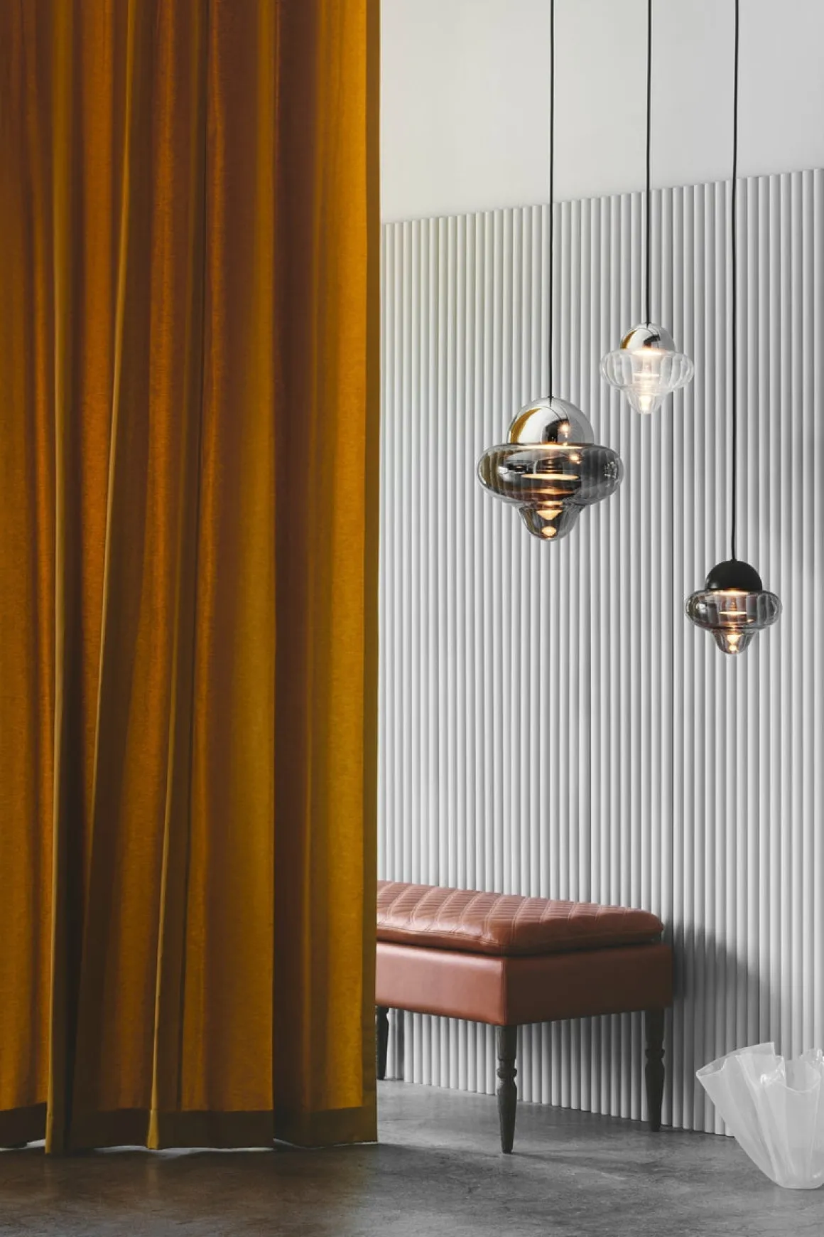 Nutty taklampe - Klar/Sølv