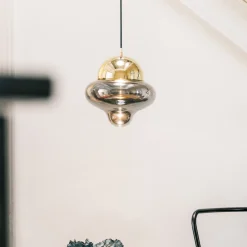 Nutty taklampe XL - Grå/Messing