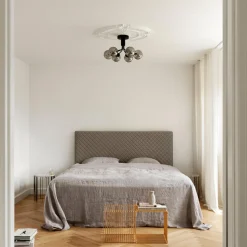 Nuura Apiales 6 taklampe - satengsort / optic røyket glass