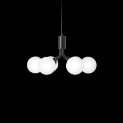 Nuura Apiales 6 taklampe satin svart / opal