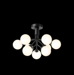 Nuura Apiales 9 taklampe satin svart/opal