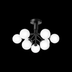 Nuura Apiales 9 taklampe satin svart/opal