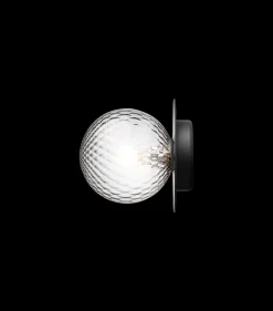 Nuura Liila 1 vegglampe/taklampe - medium - svart / optic