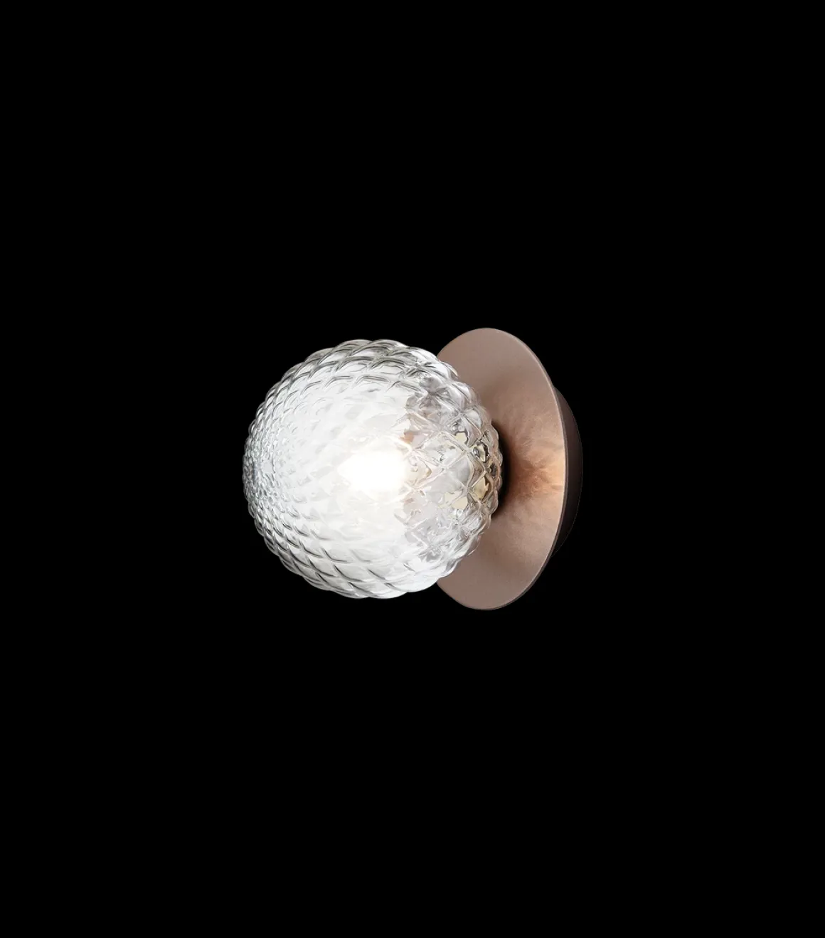 Nuura Liila 1 vegglampe/taklampe - Small - Bronse / Klar