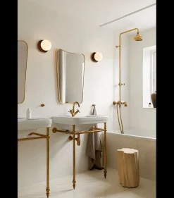 Nuura Liila 1 vegglampe/taklampe - medium - bronse/opal