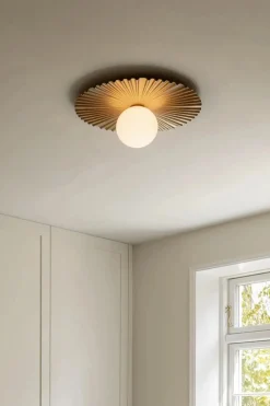 Nuura Liila Muuse vegglampe/taklampe - medium - Messing / opal