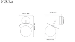 Nuura Liila utendørslampe - bronse/optikk