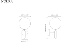 Nuura Miira utendørslampe - bronse / opal