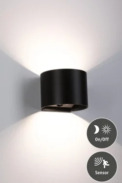 Nyara rund oppladbar vegglampe opp/ned lys med sensor