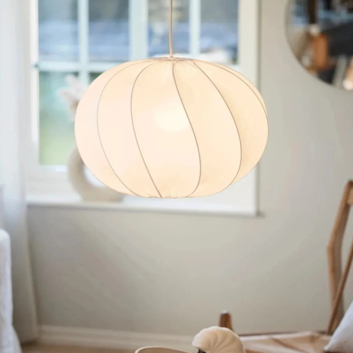 Olivia Twist takpendel 50 cm - Hvit