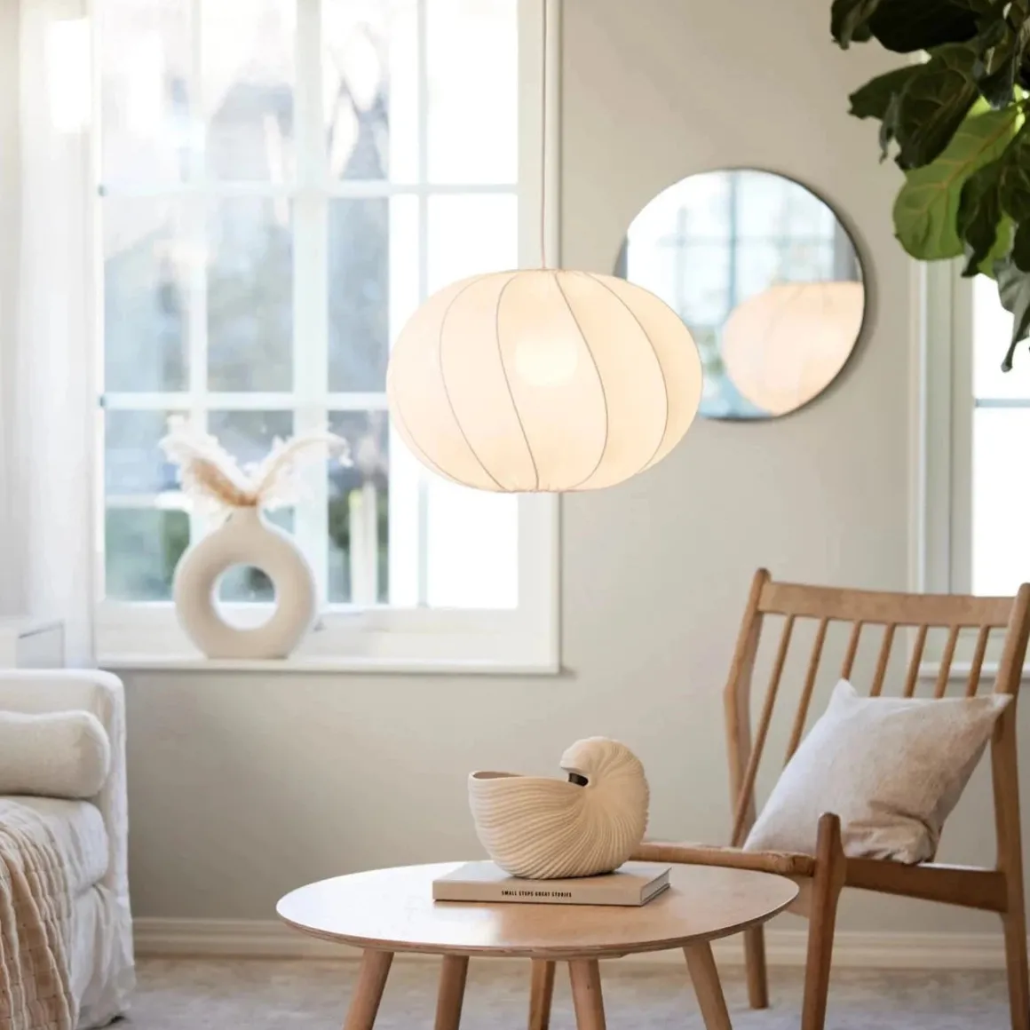 Olivia Twist takpendel 50 cm - Hvit