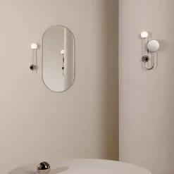 Orb Single vegglampe m/speil IP44 G9