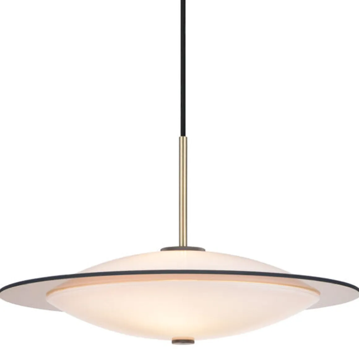 Orbit takpendel 40 cm - Antikk messing/Opal