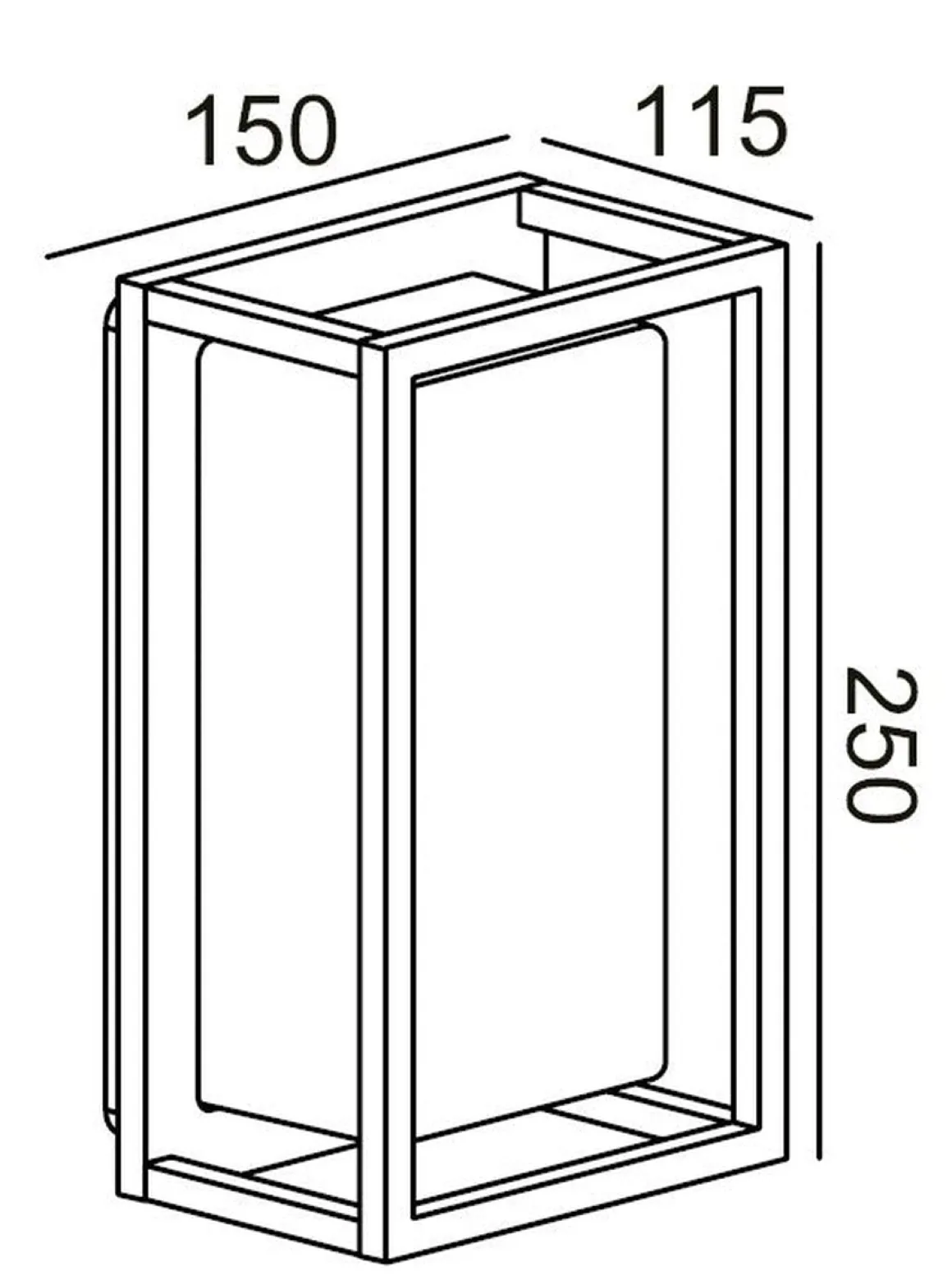 Orcus 250 vegglampe utendørs 3000 Kelvin 15W IP65 Dimbar - Antrasitt grå