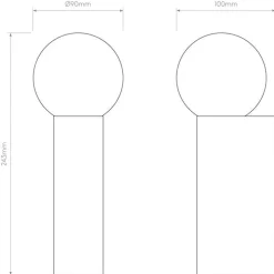 Ortona Single vegglampe IP44