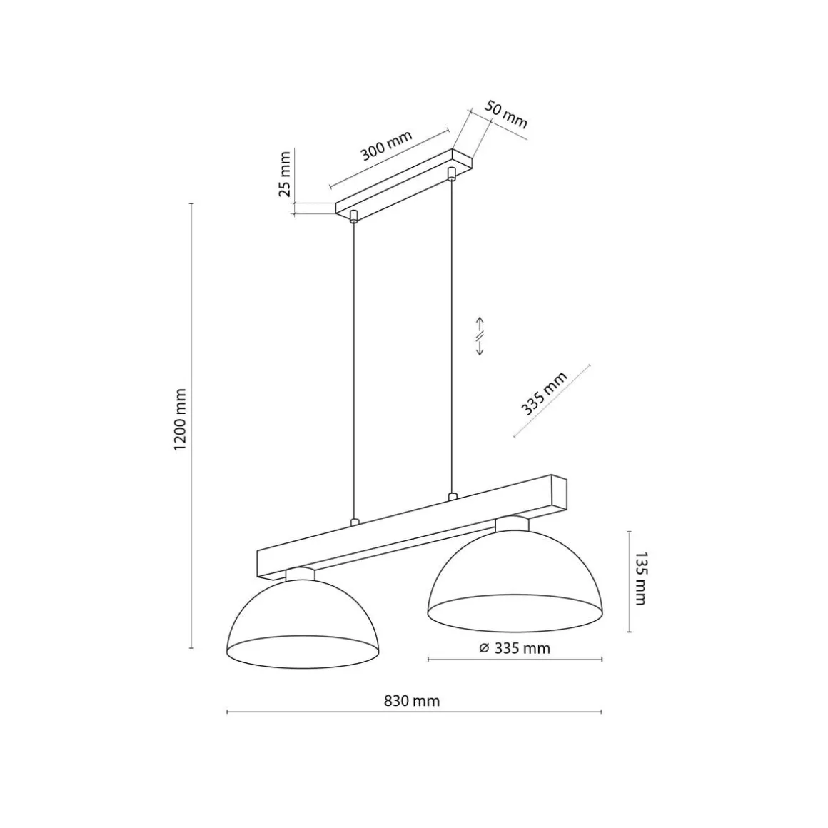 Oslo takpendel 2-lys