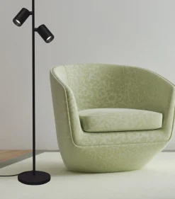 Oz K2 gulvlampe - Svart/Gullfarget