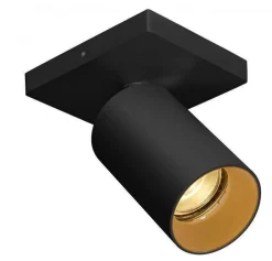 OZ K1 taklampe med 1 spott - Svart/gull