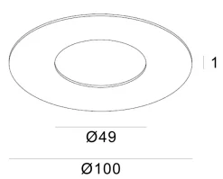 Oz Mounting plate, sand black (for OZ recessed spot)