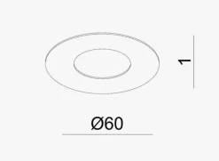 Oz Mounting plate, sand white (for OZ recessed spot)