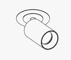 Oz Mounting plate, sand white (for OZ recessed spot)