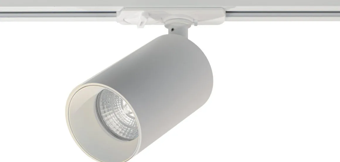 Oz spotskinne 5 spotter 2 meter - Pure white/Svart