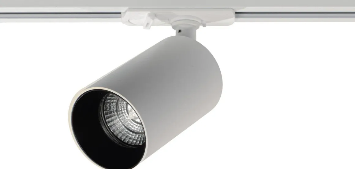 Oz spotskinne 4 spotter 2 meter - Pure white/Svart