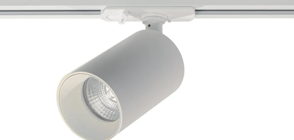 Oz spotskinne 4 spotter 2 meter - Pure white/Svart