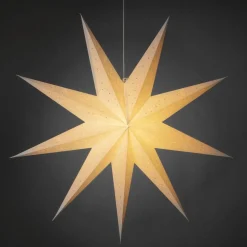 Pappstjerne 115 cm 9 armet - Hvit