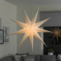 Pappstjerne 115 cm - Hvit