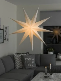 Pappstjerne 115 cm - Hvit