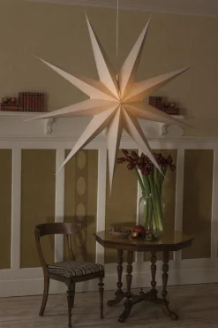 Pappstjerne 115 cm - Hvit